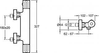 Смеситель для душа Jacob Delafon Metro E24394-BL